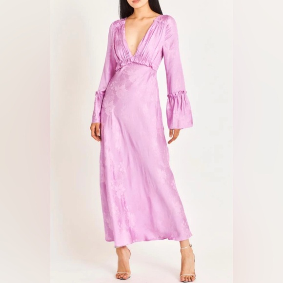NWT LoveShackFancy Kalona Wild Orchid Dress - Picture 3 of 3
